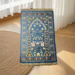 Portable Thin Middle East Ethnic Style Flower Gold Thread Worship Carpet - Image 8
