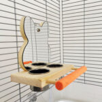 Parrot Puzzle Bird Toy Grinding Claw Stand Stainless Steel Food Cup Mirror - Image 3