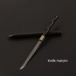 Ebony Hairpin In Ancient Chinese Clothes Sword In Hairpin Female Defensive Charm Bamboo Hairpin Hairpin With Hidden Sword - Image 2
