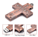USB Flash Drive 32G Metal Cross USB Flash Drive - Image 3
