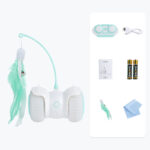 USB Charging Cat Remote Control Feather Smart Electric Balance Car Funny Cat Toy Electronic Pet Cat Toy Smart Cat Teaser Playing - Image 5