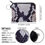 European And American Cross-border Snake Print Coin Purse Water Repellent Storage Bag Portable Key Case - Image 3
