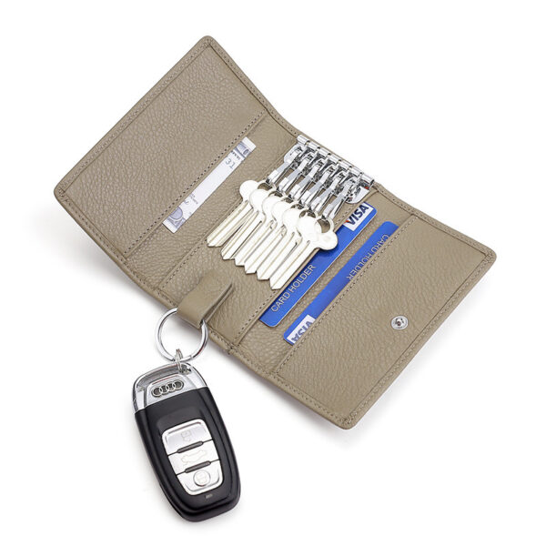 Cowhide Household Key Case Leather Key Case Multi-color Multi-function Coin Purse Zipper Bag
