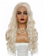 Golden Big Wave Long Chemical Fiber Lace Wig Female Headgear - Image 2
