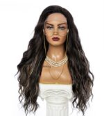 Golden Big Wave Long Chemical Fiber Lace Wig Female Headgear - Image 5