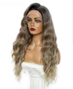 Golden Big Wave Long Chemical Fiber Lace Wig Female Headgear - Image 6