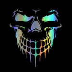 Hood Sticker Side Door Sticker Skull Head Reflective Car Sticker - Image 3