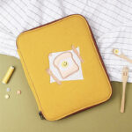 Compatible with Apple, Embroidery Toast Ipad Tablet Laptop Liner Bag 11 Inch 13 Inch Digital Storage Bag - Image 4