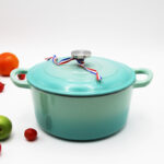 Export LINTORE cast iron enamel pot 23cm healthy uncoated stew pot Mummy pot soup health pot - Image 5