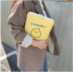 Compatible with Apple, Winter Korean Ins Niche Design Lemon Embroidery Letters IPad Tablet Laptop Bag Storage Bag - Image 2