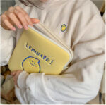 Compatible with Apple, Winter Korean Ins Niche Design Lemon Embroidery Letters IPad Tablet Laptop Bag Storage Bag - Image 3