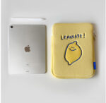 Compatible with Apple, Winter Korean Ins Niche Design Lemon Embroidery Letters IPad Tablet Laptop Bag Storage Bag - Image 4