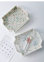 Household Storage Tray Creative Shell Rectangular Storage Tray Decorative Photography Swing Plate - Image 3