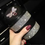 Car Trash Can Creative Swan Diamond Car Multi-function Storage Bucket Car Door Slot Water Cup Storage Bucket - Image 6