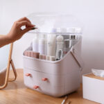 Dust-Proof Large-Capacity Clamshell Cosmetic Storage Box - Image 3