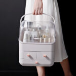 Dust-Proof Large-Capacity Clamshell Cosmetic Storage Box - Image 4