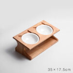 Solid Wood Cat Dining Table Simple Sloped Anti-choking Cat Bowl Cat Food Bowl - Image 8
