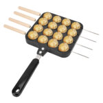 Household Hong Kong-Style Egg Waffle Pan Commercial Portable Gas Round Egg Waffle Machine Cake Cake Non-Stick Bakeware Baking Mold - Image 4