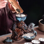 Kiln Stone Mill Lazy Anti-scalding Semi-gilt Silver Tea Set - Image 6
