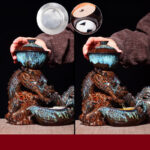 Kiln Stone Mill Lazy Anti-scalding Semi-gilt Silver Tea Set - Image 5