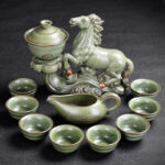 Kiln Stone Mill Lazy Anti-scalding Semi-gilt Silver Tea Set - Image 10