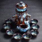 Kiln Stone Mill Lazy Anti-scalding Semi-gilt Silver Tea Set - Image 2