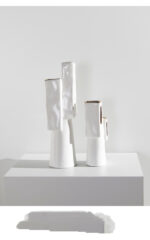 Special-Shaped Long Hole Gilded Vase Ceramic Simple Home Living Room Model Room Hotel Jewelry Decoration - Image 4