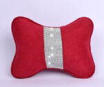 Diamond-Studded Car HeadresNeck Pillow Waist Support Car Interior With Drill Headrest Waist Support Car Supplies Deerskin Velvet Rhinestones - Image 7