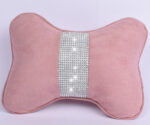 Diamond-Studded Car HeadresNeck Pillow Waist Support Car Interior With Drill Headrest Waist Support Car Supplies Deerskin Velvet Rhinestones - Image 6