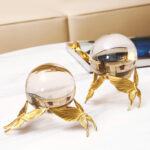 European Modern Copper Crystal Ball Home Furnishing Decoration - Image 2