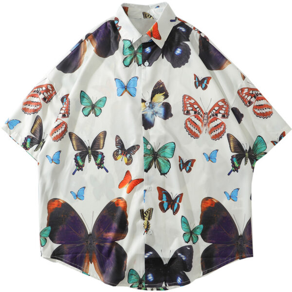 Boys Hong Kong Fashion Brand Casual Short Sleeve Shirt Loose