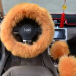 Three-piece wool steering wheel cover - Image 3