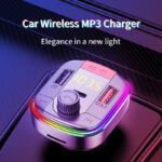 832 Car Mp3 Player Colorful Atmosphere Breathing Light Hands-Free Car Bluetooth Qc3.0 Car Charger - Image 6