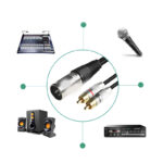 Canon To Dual RCA Audio Line Canon Male And Female To 2 RCA Lotus Line XLR Canon One-point Two-speaker Amplifier - Image 4