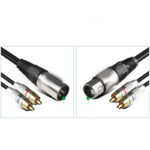 Canon To Dual RCA Audio Line Canon Male And Female To 2 RCA Lotus Line XLR Canon One-point Two-speaker Amplifier - Image 3