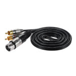 Canon To Dual RCA Audio Line Canon Male And Female To 2 RCA Lotus Line XLR Canon One-point Two-speaker Amplifier - Image 5