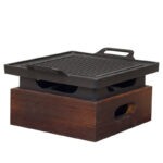 Wooden Seat Korean Style Grill Pan Grill Household Smokeless - Image 4