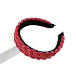 New Net Red Leather Braided Headband  Candy-Colored Braid Hairpin  Pressed Hair Pu Headband For Women - Image 8