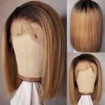 Ladies Medium Long Hair Dyed Black Real Human Hair Wig Set - Image 3