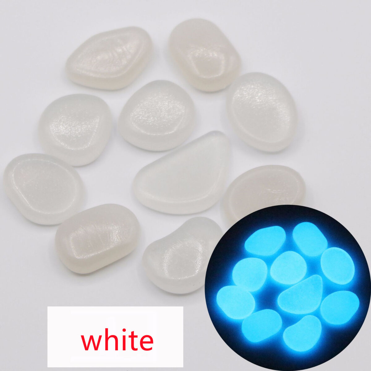 Garden aquarium aquarium luminous stone Artificial fluorite fluorescent luminous pebbles - Image 4