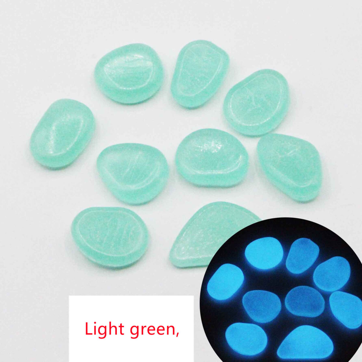 Garden aquarium aquarium luminous stone Artificial fluorite fluorescent luminous pebbles - Image 8