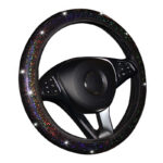 Elastic Band Type Elastic Car Steering Wheel Cover Without Inner Ring Colorful Glitter Sequin Car Grip Cover - Image 2