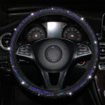 Elastic Band Type Elastic Car Steering Wheel Cover Without Inner Ring Colorful Glitter Sequin Car Grip Cover - Image 7