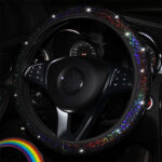 Elastic Band Type Elastic Car Steering Wheel Cover Without Inner Ring Colorful Glitter Sequin Car Grip Cover - Image 6