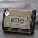 Men'S Canvas Short Three-Fold Simple Small Wallet Student Zipper Change Boy Child Multifunctional Folding Cloth Wallet - Image 4
