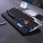 Silver Carving K100 Metal Real Mechanical Keyboard Luminous Game Black Axis Wired USB - Image 9