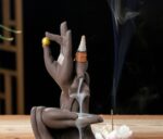 Bergamot Lotus Backflow Incense Burner Lotus Incense Stick Backflow Smoke Dual-Use Incense Burner Home Decoration - Image 4