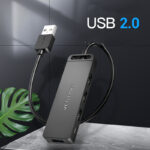Chm Series Usb2.0 To Usb2.0X4 and Micro Usb Power Supply Black 0.5M - Image 2