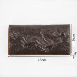 Three-dimensional Dragon Vintage Men's Oil Leather Wallet - Image 5