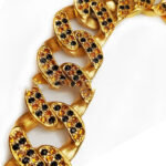 Casting Diamond Dog Chain Neck Ring Mirror Light Dog Necklace - Image 2